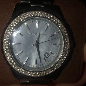 MK silver watch